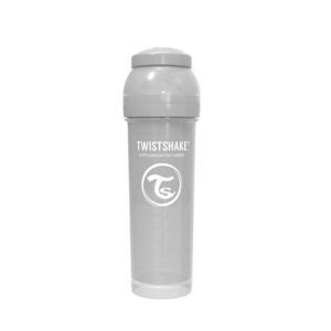Tetero Twistshake Anti-Cólico 330ml Gris Pastel