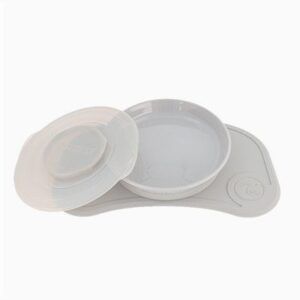 Twistshake Click-Mat Mini + Plato Gris Pastel
