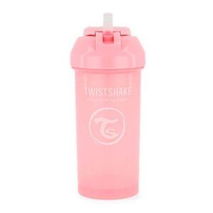 Vaso Con Pitillo Twistshake 360ml 6+M Pastel Rosado