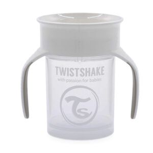 Vaso Twistshake 360 6+M Gris Blanco