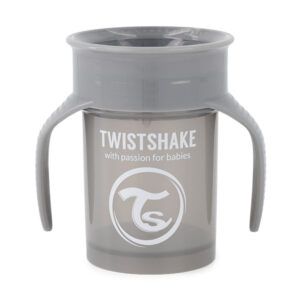 Vaso Twistshake 360 6+M Gris Pastel